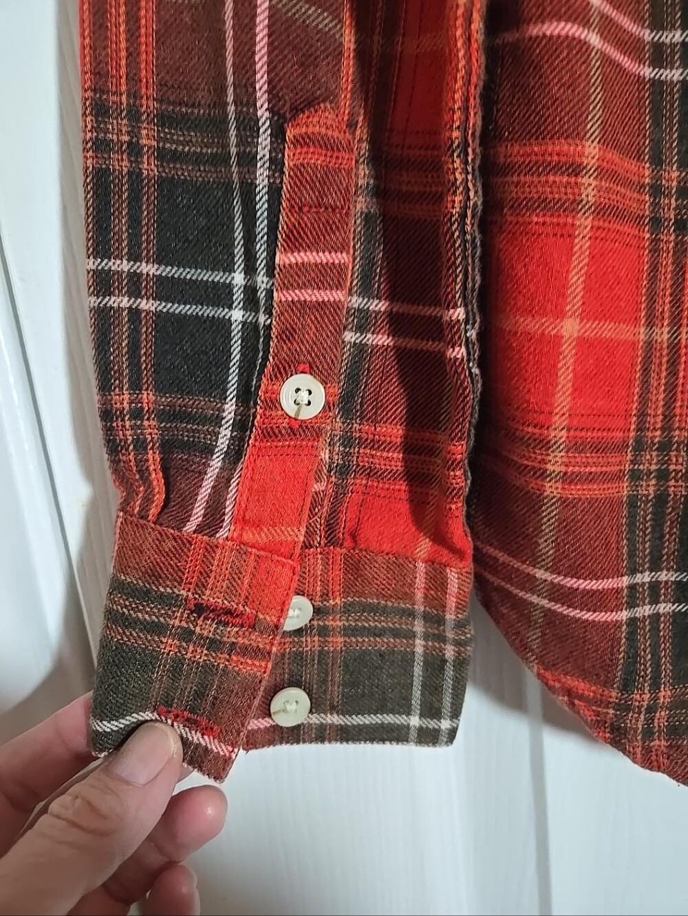 Mossimo Supply Co Red Black Plaid Flannel Shirt Women’s M Grunge 2014 - Picture 7 of 11